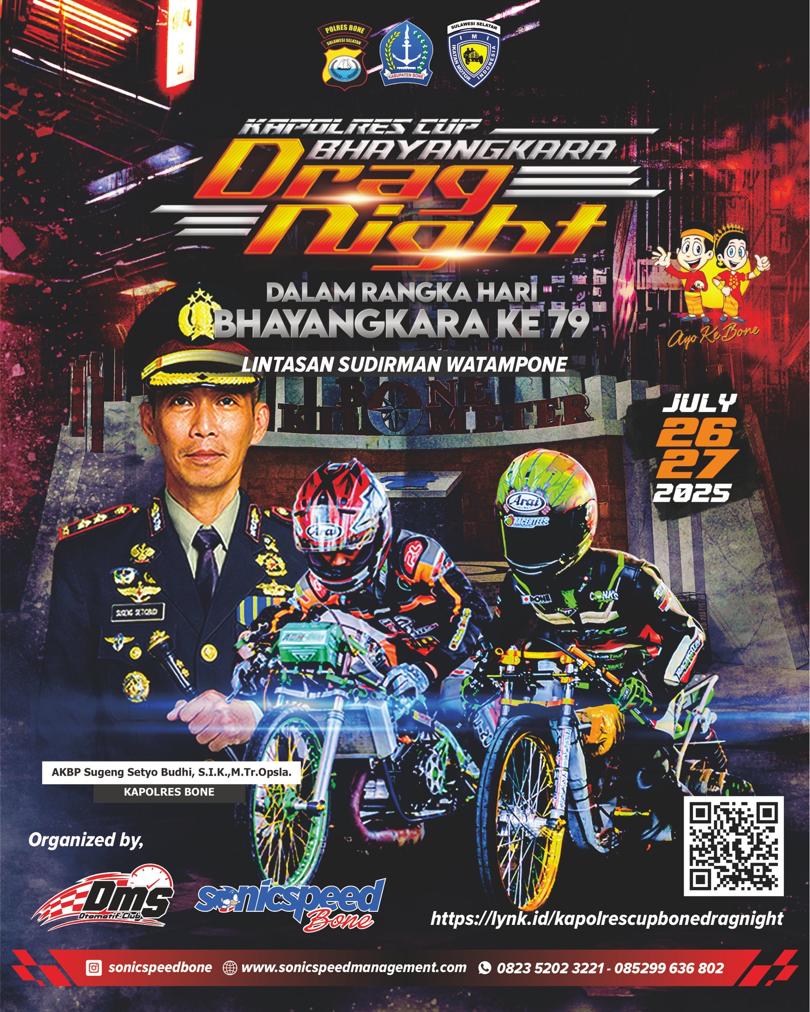 Kapolres Cup Bhayangkara Drag Bike Night